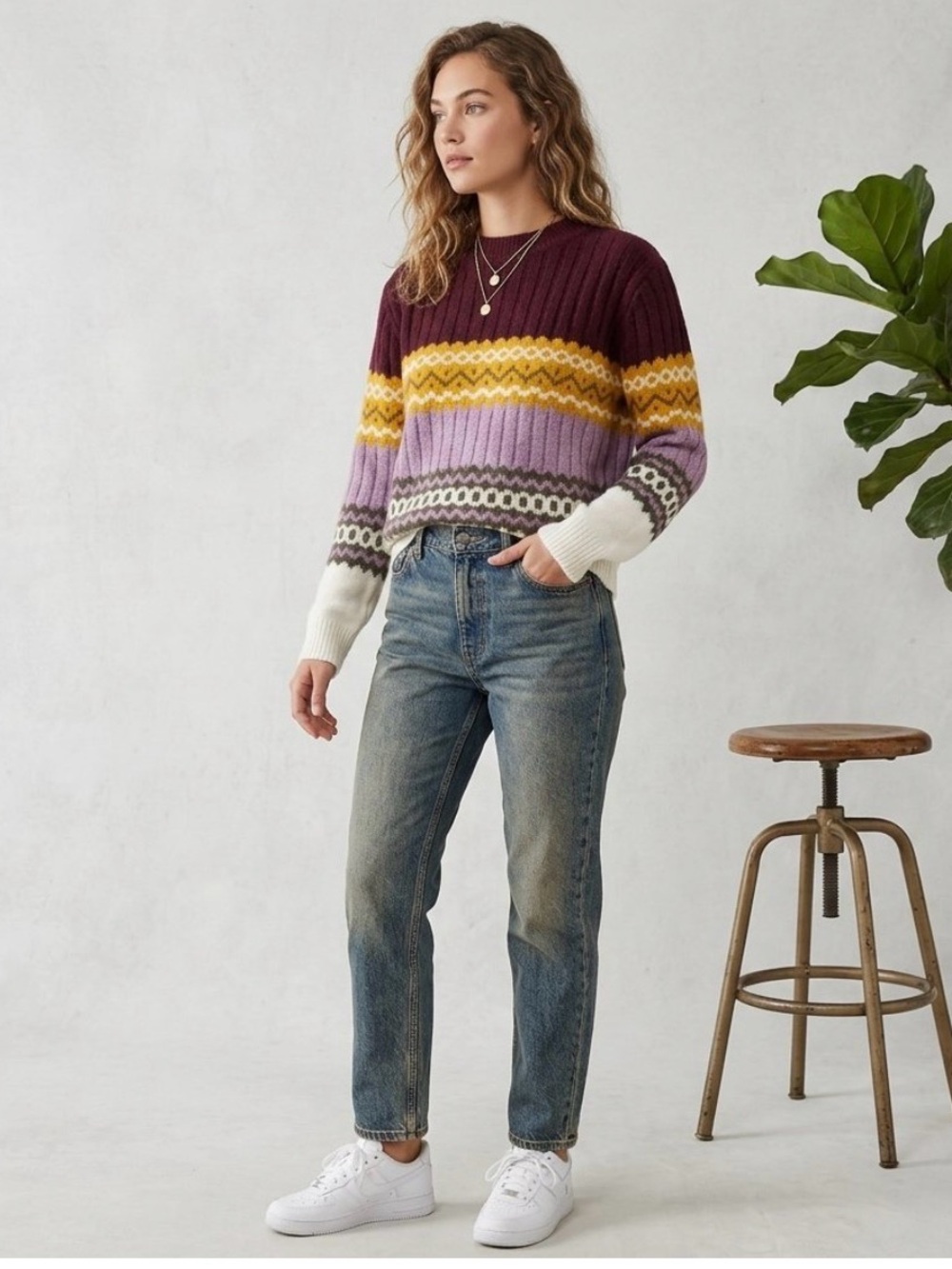 Urban Outfitters Alpine Intarsia style sweater 
Sz S/P made in Turkey